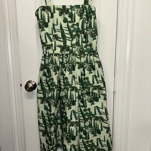 Kate Quinn Verde Wonderland tie back Sundress